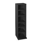 Lillyvale DVD Storage Tower Rack 102 CD unit shelf organiser archieve wood black White (Black)