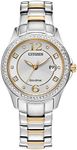 Citizen Ladies' Eco-Drive Classic Crystal Watch in Two-Tone Stainless Steel, Silver-Tone Dial