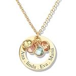 Birthstone Necklace for Mom Jewelry