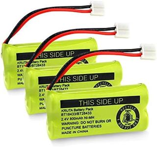 Kruta BT18433/BT28433 800mah 2.4V Ni-MH Cordless Phone Battery Compatible with AT&T and VTech BT18433 BT28433 BT184342 BT284342 BT183348 BT283348 T-T104 BT-1011 BT-1018 BT-1022 BT-1031