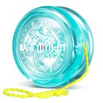 Yoyo D1 2A Looping Yoyo for Beginners , Plastic Yoyo Looping Yo-yo for 2A Trick，Responsive Yoyo for Kids with 6 Strings, Yo Yo Glove, Yo-yo Bag（Blue）