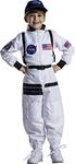 Dress Up America Astronaut Costume for Kids–NASA White Spacesuit for Boys & Girl, 8-10 years