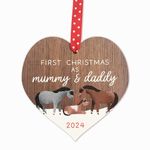 Mummy and Daddy ornament for new parents | First Christmas As decoration | 1st Xmas bauble new baby newborn