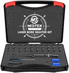 MidTen Laser Bore Sight Kit with Button Switch, Professional Green Laser Bore Sighter with 32 Adapters for 0.17 to 12GA Calibers, Powerful Hunting Equipment