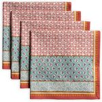 Maison d' Hermine Napkin 100% Cotton Set of 4 Cloth Napkin Decorative Washable Napkins, Home, Kitchen, Dining, Cocktail Parties & Camping, Provence - Spring/Summer (20”X20”)