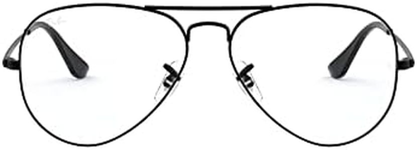 Ray-Ban Rx6489 Aviator Prescription Eyeglass Frames, Matte Black/Demo Lens, 58 mm