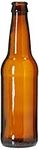 12 oz Beer Bottles- Amber- Case of 24, Brown