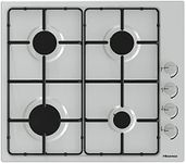 Hisense GM642XSUK Built-in 60cm Gas Hob - Stainless Steel, 20 x 23 x 4 inches (L x W x H)