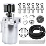 EVIL ENERGY Baffled Oil Catch Can,Oil Separator Catch Can with Breather Filter 300ml Universal Aluminum