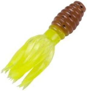 Strike King Lures Mr. Crappie Thunder Soft Baits, Freshwater, 1 3/4 oz, Pumpkinseed Chartreuse, Package of 15