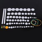 Plastic Motor Gears DIY Robot Gear Kit Pulley Belt Single Gear Double Gear Crown Gear Spindle Gear Worm Gears Set Plastic Crown Gear Kit for DIY Car Robot Model Projects (75 Kinds)