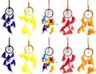 Kraft Village Dream Catcher for Car Hanging Attract Positive Dreams Pack of 10, Multi