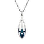 Sea Gems Mack Rose Buds Necklace Blue