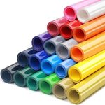 HTV Heat Transfer Vinyl Bundle - 20 Pack 12'' x 100 FT Heat Transfer Vinyl Rolls Bulk, Iron on Vinyl for Cricut T-Shirt, HTV Vinyl Bundle with 20 Assorted Colors