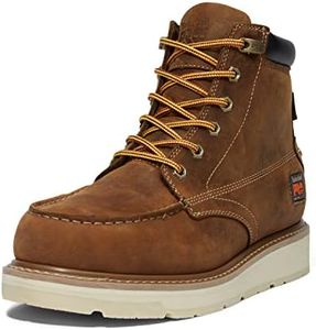 Timberland PRO Men's Gridworks 6 Inch Soft Toe Waterproof Industrial Wedge Work Boot, Golden Brown-2024 New, 10