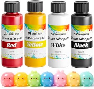 SHORE RESIN Silicone Pigment, 4 Colors for Taba Squishy & Liquid Silicone