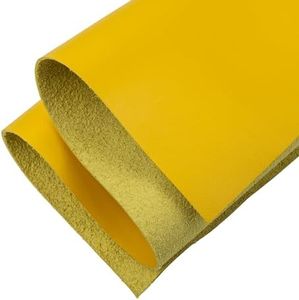 Shkira 12''X24'' Tooling Leather Square - 2.0MM Yellow Leather Sheets for Crafts - Leather Sheets for Crafts Tooling Sewing Hobby - Thick Cowhide Leather Pieces - Fabric for Crafting