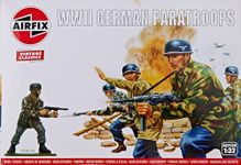 Airfix Mini Army Figures - A02712V WWII German Paratroops - Military Figurines, Plastic Soldiers for Adults & Children 14+, Sets Includes 14 Unpainted Soldier Toys - War Games Miniatures