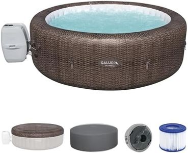 Bestway SaluSpa St Moritz AirJet Inflatable Hot Tub w/EnergySense Cover, Brown