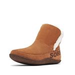 Sorel Women's Nakiska Bootie Slipper, Camel Brown/Natural, numeric_11