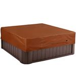 NettyPro Hot Tub Cover Protector 86 x 86 inch Waterproof Outdoor SPA Cover Cap for Square Hot Tub, Brown