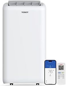 TOSOT 14,000BTU (10,000 BTU SACC) Smart WiFi Portable Air Conditioner with Heater, Powerful Cooling Auto Swing, Dehumidifier, Fan, 24H Timer for Large Room Up to 600 sq ft, AOMI Series