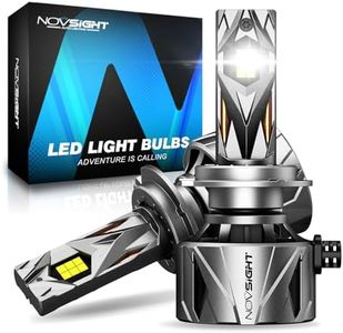 NOVSIGHT H7 LED Fog Light Bulbs - 62,000LM 6500K Ultra Bright, 1:1 Mini Size Replacement, 50,000 Hours Lifespan,5-Min Install, IP68 Waterproof, Pack of 2