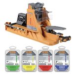 Bora Automatic Pocket Hole Jig with 350 pc Pocket Hole Screw Set, Auto Adjusting Drill Guide, Pocket Hole Jig Kit for Woodworking - for Materials 1/2" to 1-1/2" Thick, Power Tool Accessory Jigs