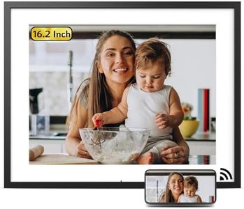 NexFoto 16.2 Inch 32GB WiFi Extra Large Digital Photo Frame Smart Digital Picture Frame HD IPS Touch Screen, Remote Control, Auto-Rotate, Share Photos Video via App & Email, Gifts for Mom Men