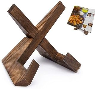 Wood Cookbook Stand,Wooden Recipe Book Holder for Kitchen Counter,Multi-Functional Display Holder for Modern and Traditional Kitchen Decor for Recipe Book,iPad,Craft Objects,House Kitchen Decor