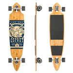 Osprey | Twin Tip Longboard, 42inch Complete Skateboard, 5-Ply Bamboo, for Kids, Adults and Beginners, Eagle, Multiple Colours