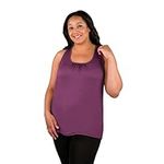 Bamboobies Women’s Nursing Easy Access Tank Top, Medium, Berry, Maternity Clothing for Breastfeeding, Size M