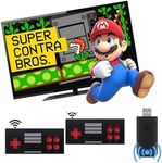 FYURI Retro Video Game for Tv Gaming, Retro Game Stick, Plug & Play Video Game For Kids With in 620+ Games Built-in, Classic Emulators, 4K HDMI Stick Game for TV, Dual Controllers (1G)