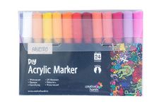 Brustro Acrylic (DIY) Marker Set of 24 ( for Craftworks, School Projects, and Other Presentations )
