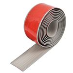 DODUOS 2m*4cm PVC Floor Transition Strip, Grey Wood Laminate to Laminate Door Bar, Self Adhesive PVC Floor Door Divider Strip Flat Laminate Profile Flooring Edge Trim Joining Strip Door Bar