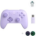 8Bitdo Ultimate 2C Hall Effect Joysticks and Hall Triggers Wireless Controller for Windows PC and Android, with Remappable L4/R4 Bumpers, Turbo function & Rumble vibration (Purple)