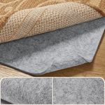 Double Sided Rug Pad 5x7ft Underpad Non Slip Reversible Rug Gripper -1/4" Anti Slip Rug Underlay-Carpet Underpad for Area Rug Cushion Extra Thick Felt,Keep Your Rugs Stay in Place