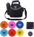 CROWN ME Disc Golf Set with 6 Discs and Mini Disc and Starter Disc Golf Bag