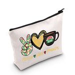 LEVLO Friend TV Show Cosmetic Make up Bag TV Show Fans Gift Peace Love Friend Makeup Zipper Pouch Bag for Women Girls, Peace Love Friends,