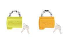 Godrej Locking Solutions and Systems Stainless Steel LocksIMylock CandyIBag LockI2 KeysIAbs BodyITrumeric Yellow,Blue Grey-Key Lock