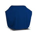 Covers & all BBQ Grill Cover, 18 Oz Heavy Duty Waterproof UV & Weather Resistant, Outdoor Cover with Air Vents & Drawstrings (58” Inches, Blue)