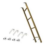 Metal Iron Twin Dorm Bed Bunk Ladder on Hook for Aldult College Student Big Kids, Home Apartments Tiny House Loft Ladder, Load 150KG (Color : Silver, Size : 1.2m/47 Inch) (Gold 1.35m/53 Inch)