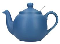 London Pottery Farmhouse Teapot with Infuser in Gift Box, Ceramic, Nordic Blue, 4 Cup (1.2 litre)