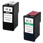 Prestige Cartridge Lexmark No. 32 & No. 33 Printer Ink Cartridges - Black/Colour (Pack of 2)