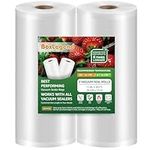 Vacuum Sealer Bags for Food 2 Pack 11 Inch x 50 FT Vac Seal Bag for Sous Vide Food saver Commercial Grade Storage Bags BPA Free (100 Feet)