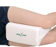 Big Ant Knee Pillow with Elastic Strap, Memory Foam Leg Pillow Best for Side Sleepers/Lower Leg/Back/Hip/Knee/Joint, with Washable Cover,Fit for All Figure and Season-White