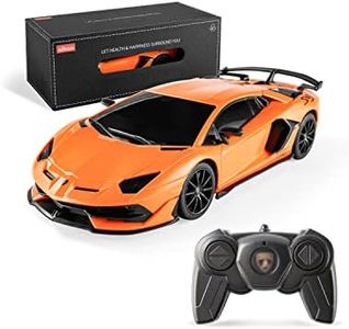BEZGAR Remote Control Car Licensed RC Car, 1:24 Lambo Toy Car for Kids, Lambo Aventador SVJ Remote Control Model Car Electric Sport Racing Hobby Car for 3 4 5 Year Old Boy Birthday Gift (Orange)