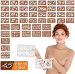 Alphabet Stencils, 45 Pcs Plastic R