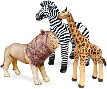 Jet Creations 3 pack Giraffe Zebra Lion safari Great for pool, party decoration, AN-GZL