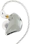 BASN Bmaster Triple Drivers in Ear Monitor Headphone with Two Detachable Cables Fit in Ear Suitable for Audio Engineer, Musician (Grey)